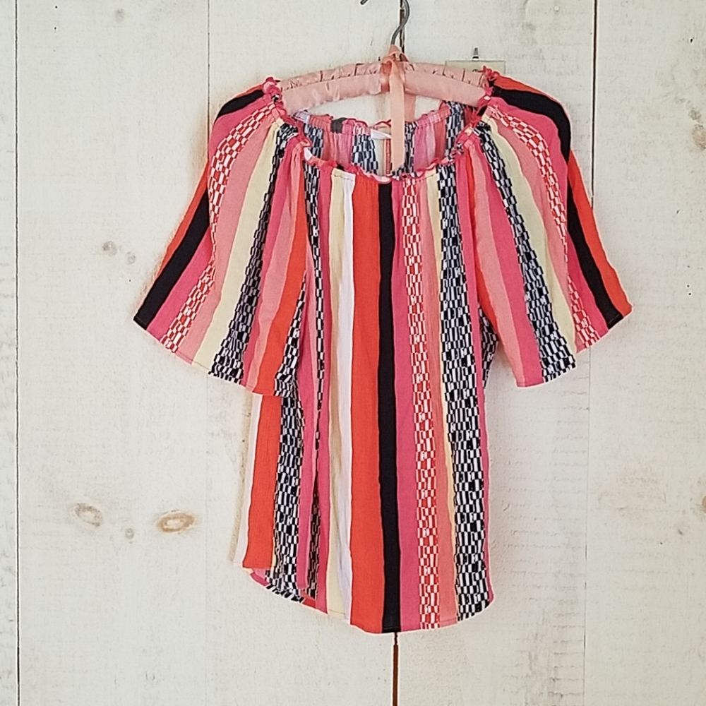 Orange Patterned Gap Blouse